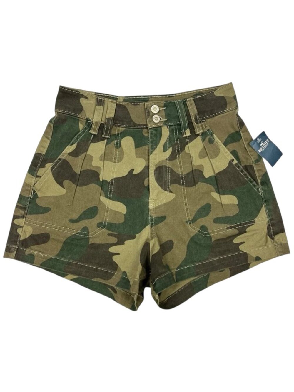 Hollister Cargo Shorts in Camo Print Womens 26 / 3 New